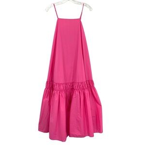 Banana Republic Pink Poplin Cotton Maxi Dress